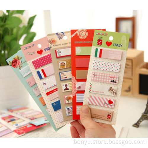 Sticky notepad, unique design for stationery use, OEM and ODM orders are accepted